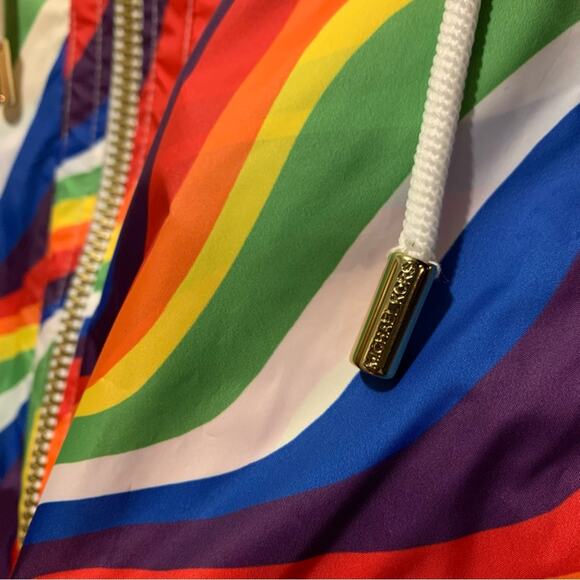 Michael Kors Rainbow Neon windbreaker Jacket Size XS and SMALL - Picture 10 of 16
